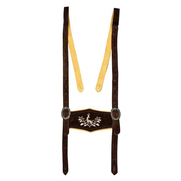 Authentic Men Lederhosen Oktoberfest Bavarian German Beer Festival Party Wear - Picture 8 of 9